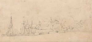 Bristol Sketch of Boats and Buildings